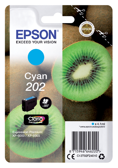 Inktcartridge Epson 202 T02F24 blauw afbeelding