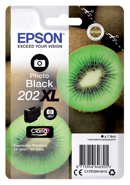 Inktcartridge Epson 202XL T02H14 foto zwart afbeelding
