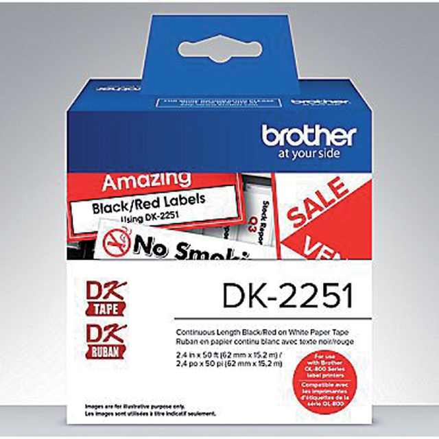 Etiket Brother DK-22251 doorlopend 62mm 1 rol á 15m wit afbeelding