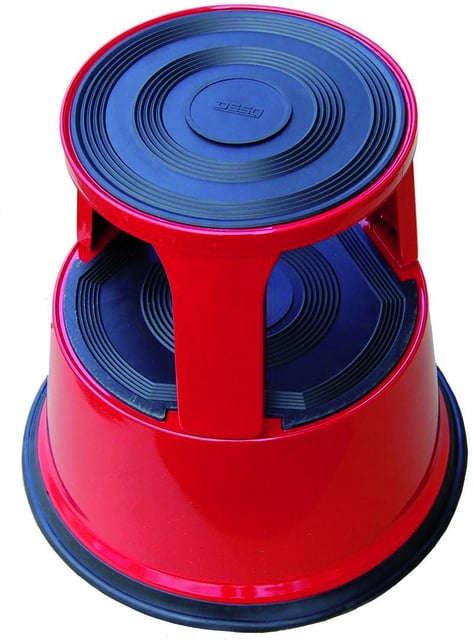 Opstapkruk Desq 420mm metaal rood afbeelding