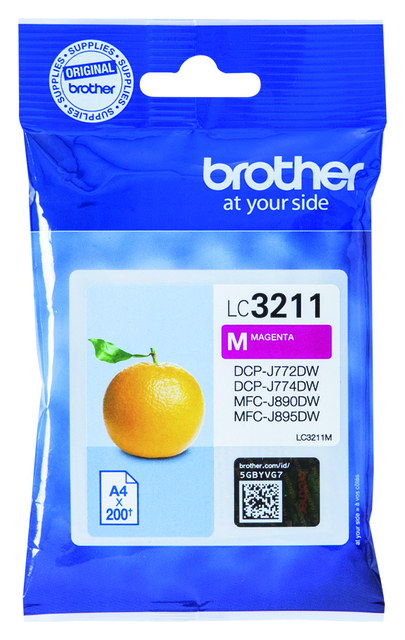 Inktcartridge Brother LC-3211M rood afbeelding