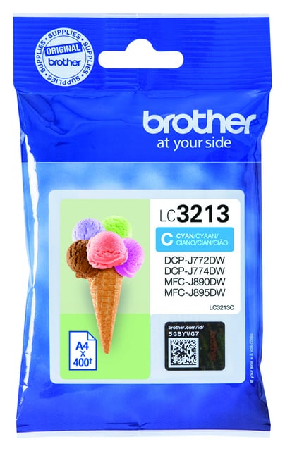 Inktcartridge Brother LC-3213C blauw afbeelding