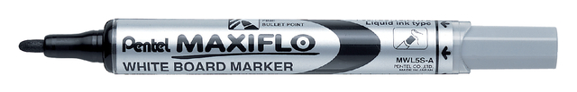 Whiteboardmarker Pentel MWL5S Maxiflo rond 1mm zwart afbeelding