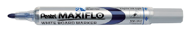 Whiteboardmarker Pentel MWL5S Maxiflo rond 1mm blauw afbeelding