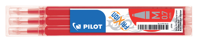 Rollerpenvulling PILOT friXion medium rood set à 3 stuks afbeelding