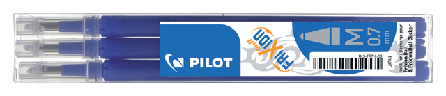 Rollerpenvulling PILOT friXion medium blauw set à 3 stuks afbeelding