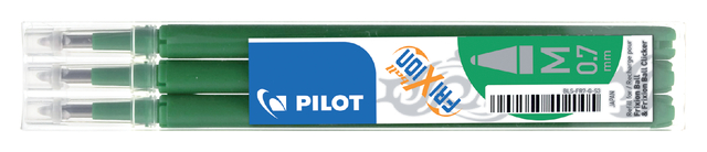 Rollerpenvulling PILOT friXion medium groen set à 3 stuks afbeelding