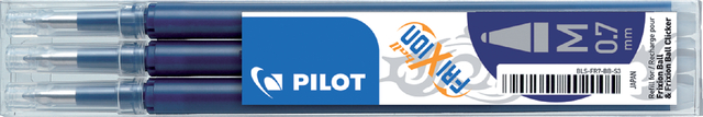 Rollerpenvulling PILOT friXion medium blauwzwart set à 3 stuks afbeelding