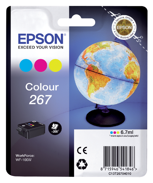 Inktcartridge Epson 267 T2670 3 kleuren afbeelding