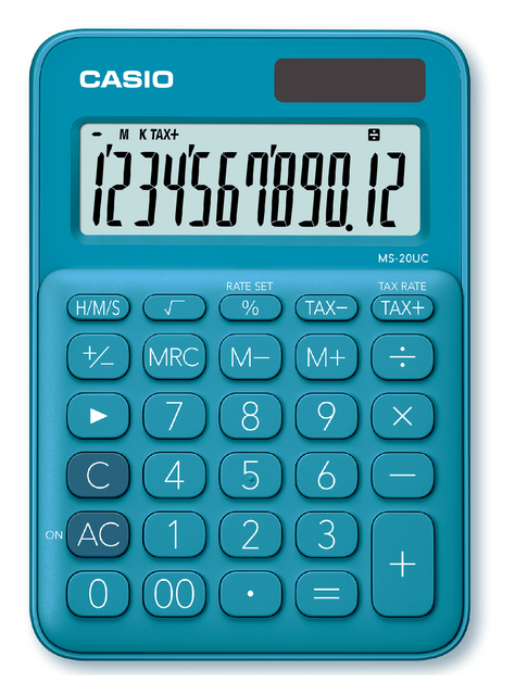 Rekenmachine Casio MS-20UC blauw afbeelding