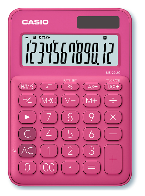 Rekenmachine Casio MS-20UC rood afbeelding