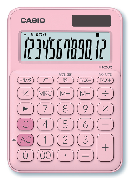 Rekenmachine Casio MS-20UC roze afbeelding