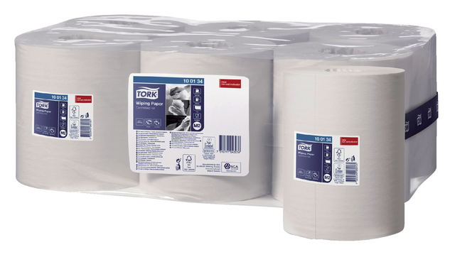 Poetspapier Tork M2 Advanced 1-laags 275m wit 100134 — Foto 2 van 2
