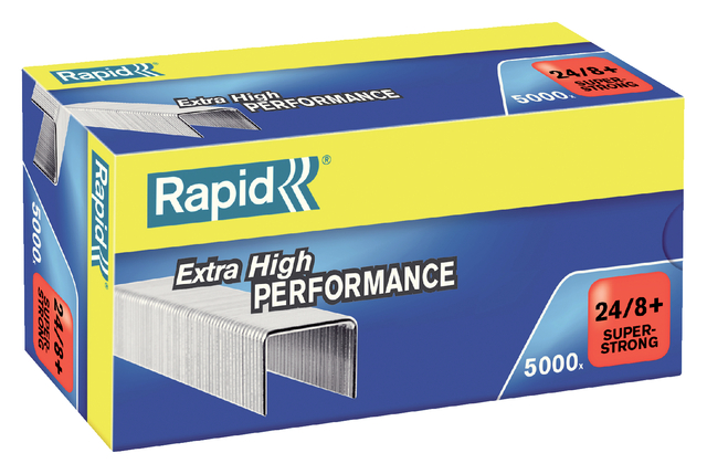 Nieten Rapid 24/8+ gegalvaniseerd super strong 5000 stuks afbeelding