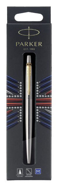 Balpen Parker Jotter stainless steel GT medium blister à 1 stuk afbeelding