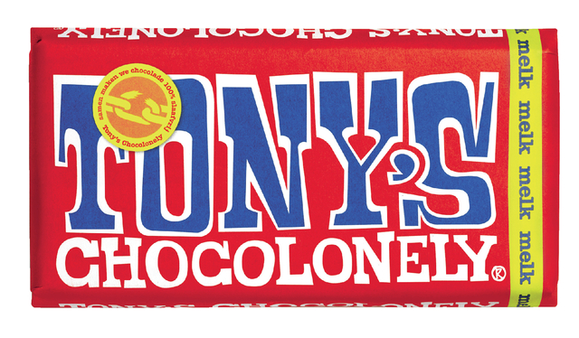 Chocolade Tony&apos;s Chocolonely melk reep 180gr afbeelding