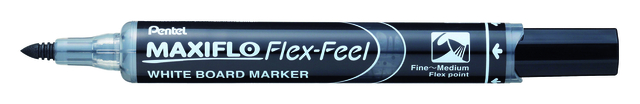 Whiteboardmarker Pentel MWL5SBF Maxiflo rond 1.5-4.5mm zwart afbeelding
