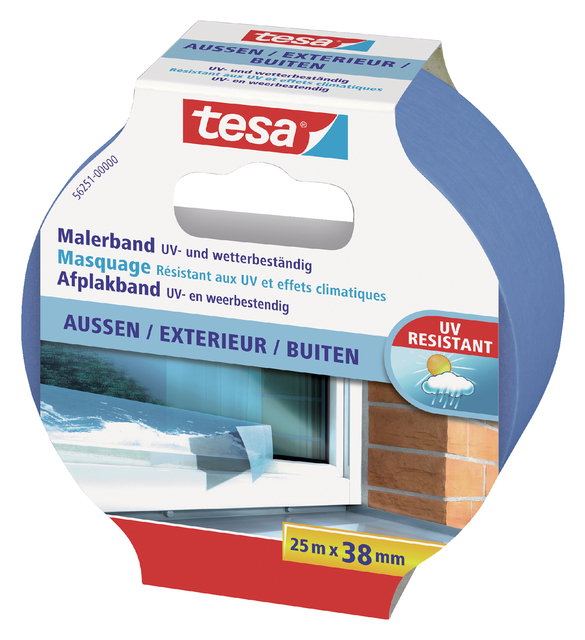 Afplaktape tesa® Professional outdoor 25mx38mm blauw afbeelding