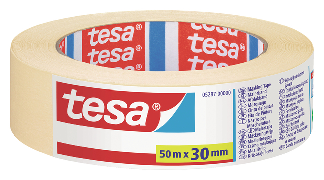 Afplaktape tesa® Economy 30mmx50m geel afbeelding