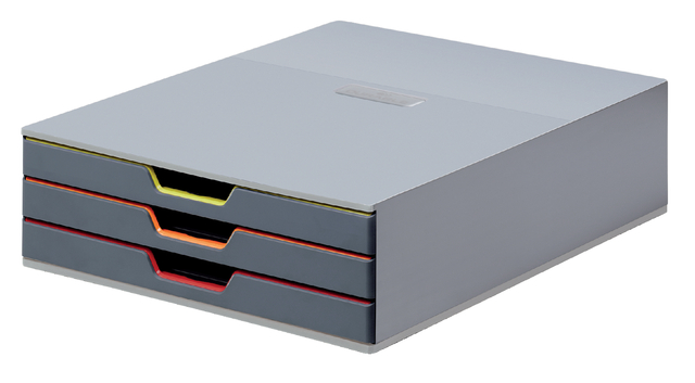 Ladenbox Durable Varicolor 3 laden grijs afbeelding