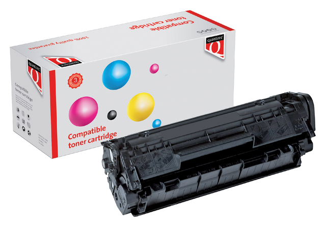 Tonercartridge Quantore alternatief tbv HP Q2612A 12X zwart