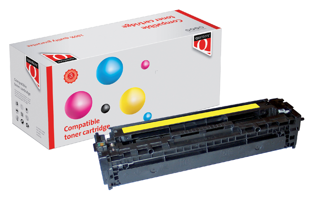 Tonercartridge Quantore alternatief tbv HP CB542A 125A geel afbeelding
