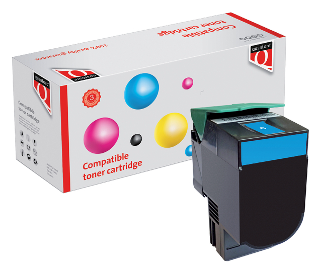 Tonercartridge Quantore alternatief tbv Lexmark C540H1CG blauw afbeelding