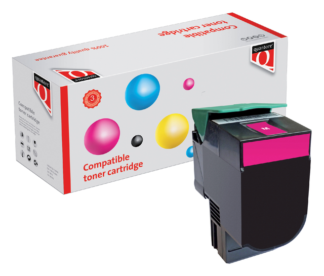 Tonercartridge Quantore alternatief tbv Lexmark C540H1MG rood afbeelding