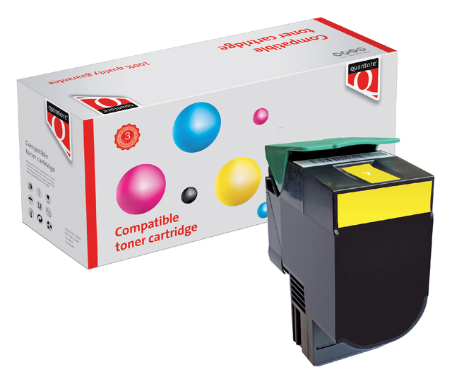 Tonercartridge Quantore alternatief tbv Lexmark C540H1YG geel afbeelding