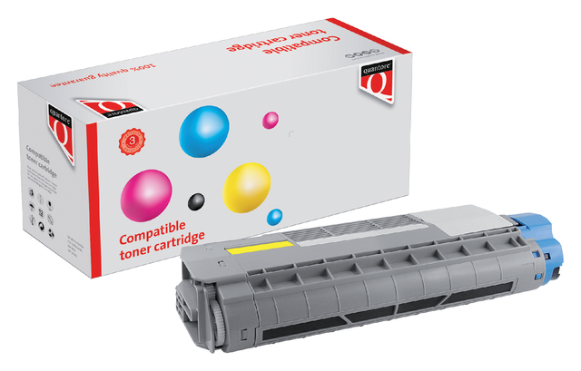 Toner Quantore alternatief tbv Oki 44315305 geel afbeelding