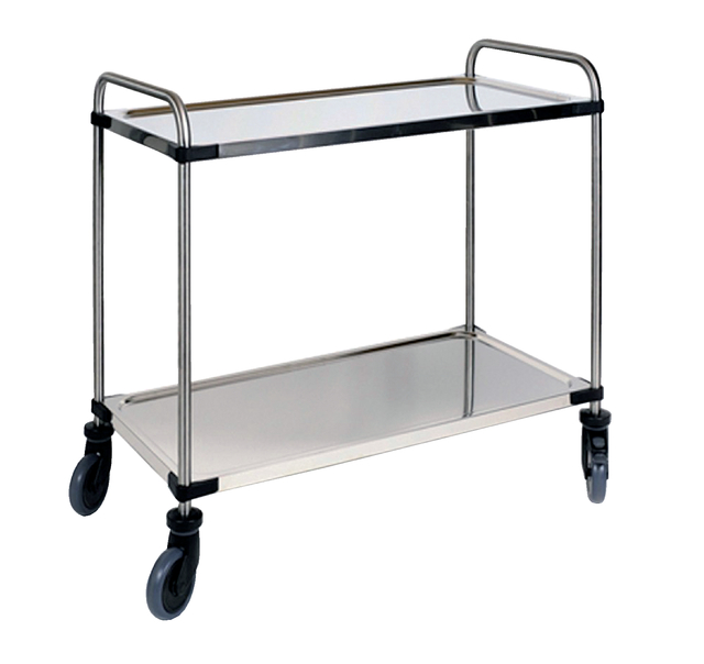 Serveerwagen met 2 plateaus 870x570x950mm afbeelding