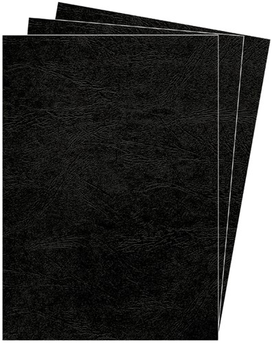 Voorblad Fellowes A4 lederlook zwart 25 stuks-3