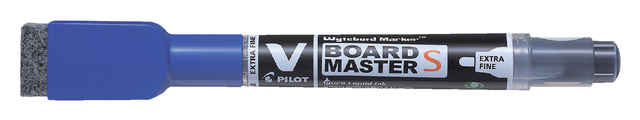 Whiteboardmarker Pilot met wisser rond extra fijn blauw afbeelding