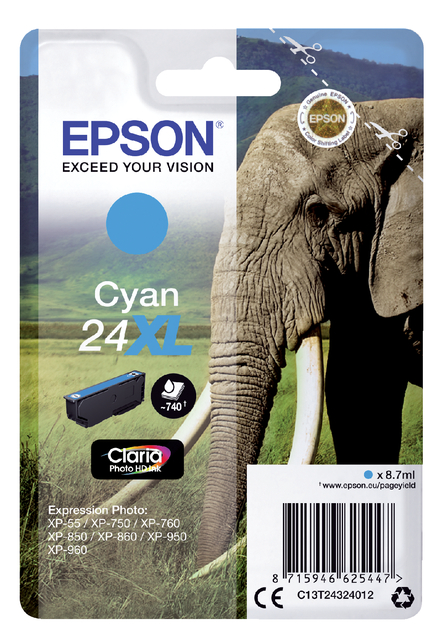 Inktcartridge Epson 24XL T2432 blauw afbeelding
