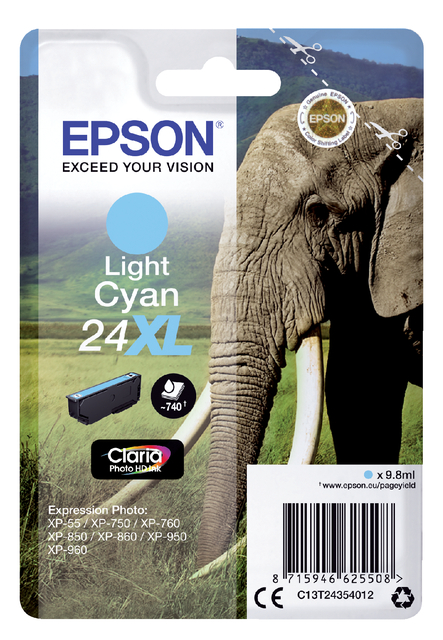 Inktcartridge Epson 24XL T2435 lichtblauw afbeelding