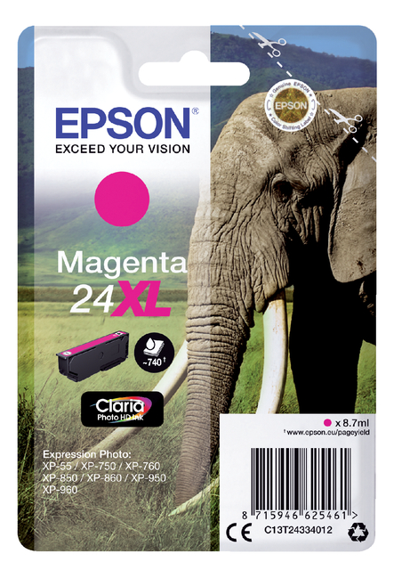 Inktcartridge Epson 24XL T2433 rood afbeelding