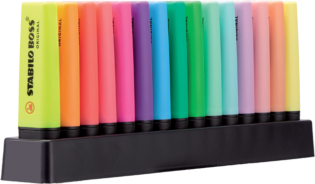 Markeerstift STABILO BOSS Original 70/15 assorti deskset à 15 stuks — Foto 2 van 2