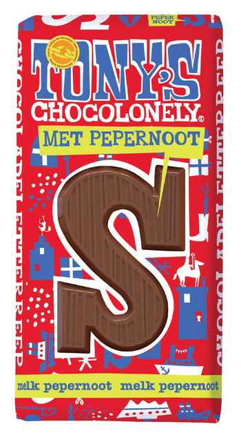 Goedkope Tony's Chocolonely Bestellen Chocoladeletter Tony's Chocolonely melk pepernoot S 180gr