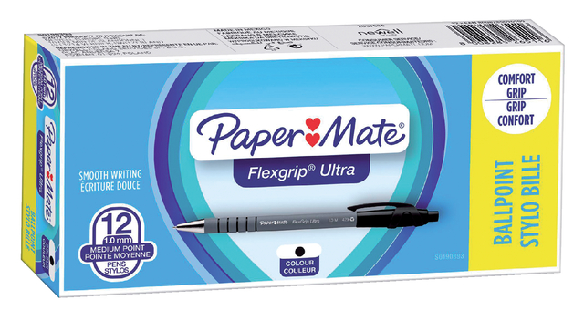 Balpen Paper Mate Flexgrip Ultra medium zwart — Foto 2 van 2
