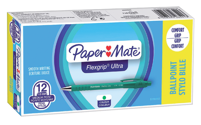 Balpen Paper Mate Flexgrip Ultra medium groen — Foto 2 van 2