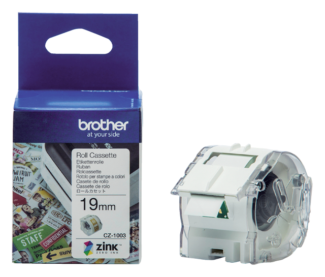 Etiket Brother CZ-1003 multifunctioneel 19mm 1 rol á 5m wit afbeelding