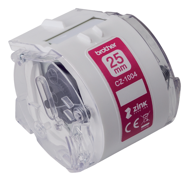 Etiket Brother CZ-1004 multifunctioneel 25mm 1 rol á 5m wit — Foto 2 van 2