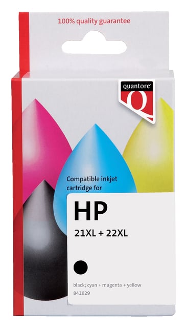 Inktcartridge Quantore alternatief tbv HP C9351CE C9352CE 21XL 22XL zwart afbeelding
