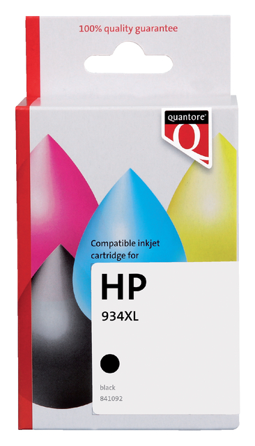 Inktcartridge Quantore alternatief tbv HP C2P23AE 934XL zwart afbeelding