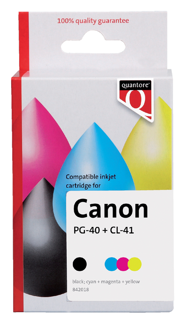 Inktcartridge Quantore alternatief tbv Canon PG-40 CL-41 zwart + kleur afbeelding