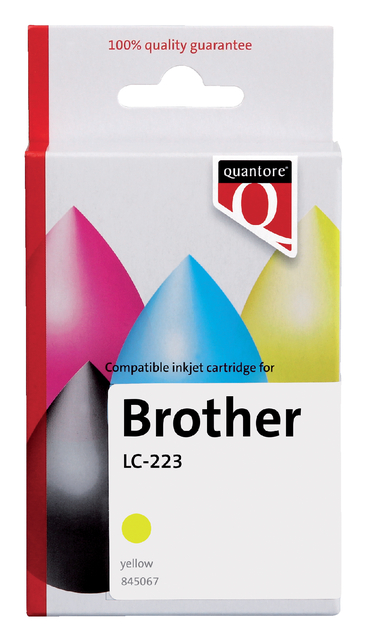 Inktcartridge Quantore alternatief tbv Brother LC-223 geel afbeelding