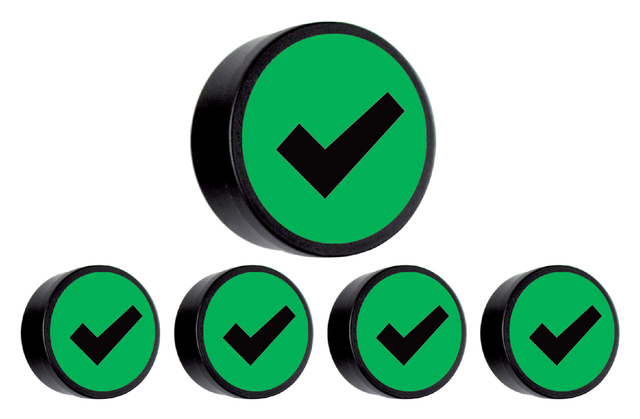 Magneet check 35mm groen 5 stuks afbeelding