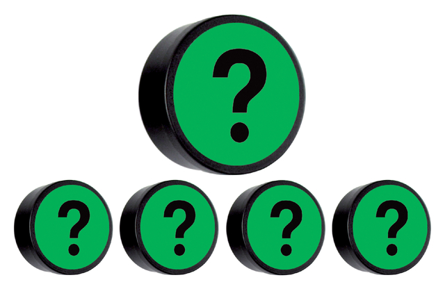 Magneet vraagteken 35mm groen 5 stuks afbeelding