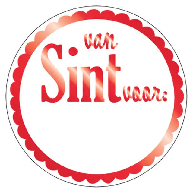 Stickers van Sint voor rond rood/wit doos à 1000 stuks afbeelding