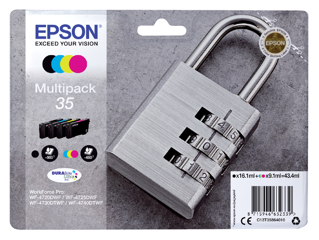Inktcartridge Epson 35 T3586 zwart + 3 kleuren afbeelding